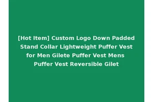 [Hot Item] Custom Logo Down Padded Stand Collar Lightweight Puffer Vest for Men Gilete Puffer Vest Mens Puffer Vest Reversible Gilet