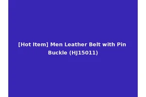 [Hot Item] Men Leather Belt with Pin Buckle (HJ15011)