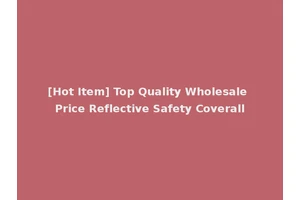 [Hot Item] Top Quality Wholesale Price Reflective Safety Coverall
