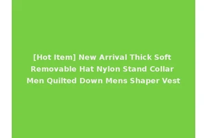 [Hot Item] New Arrival Thick Soft Removable Hat Nylon Stand Collar Men Quilted Down Mens Shaper Vest