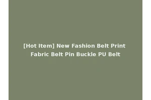 [Hot Item] New Fashion Belt Print Fabric Belt Pin Buckle PU Belt