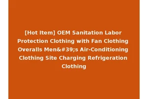 [Hot Item] OEM Sanitation Labor Protection Clothing with Fan Clothing Overalls Men's Air-Conditioning Clothing Site Charging Refrigeration Clothing