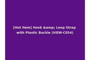 [Hot Item] Hook &amp; Loop Strap with Plastic Buckle (HXW-C054)