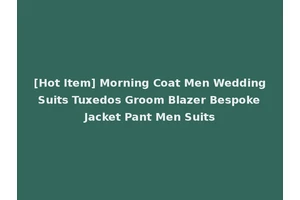 [Hot Item] Morning Coat Men Wedding Suits Tuxedos Groom Blazer Bespoke Jacket Pant Men Suits
