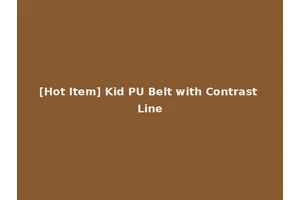 [Hot Item] Kid PU Belt with Contrast Line
