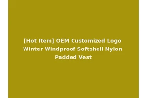 [Hot Item] OEM Customized Logo Winter Windproof Softshell Nylon Padded Vest