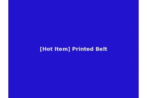 [Hot Item] Printed Belt