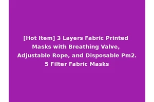 [Hot Item] 3 Layers Fabric Printed Masks with Breathing Valve, Adjustable Rope, and Disposable Pm2.5 Filter Fabric Masks
