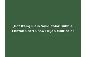 [Hot Item] Plain Solid Color Bubble Chiffon Scarf Shawl Hijab Multicolor