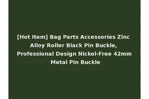 [Hot Item] Bag Parts Accessories Zinc Alloy Roller Black Pin Buckle, Professional Design Nickel-Free 42mm Metal Pin Buckle