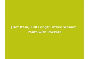 [Hot Item] Full Length Office Women Pants with Pockets
