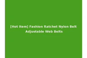[Hot Item] Fashion Ratchet Nylon Belt Adjustable Web Belts