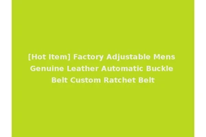 [Hot Item] Factory Adjustable Mens Genuine Leather Automatic Buckle Belt Custom Ratchet Belt