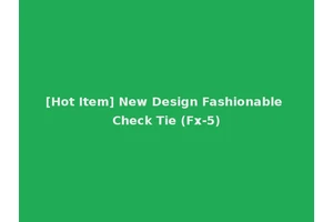 [Hot Item] New Design Fashionable Check Tie (Fx-5)