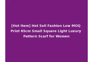 [Hot Item] Hot Sell Fashion Low MOQ Print 65cm Small Square Light Luxury Pattern Scarf for Women