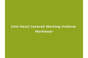 [Hot Item] Coverall Working Uniform Workwear