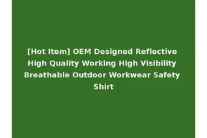 [Hot Item] OEM Designed Reflective High Quality Working High Visibility Breathable Outdoor Workwear Safety Shirt