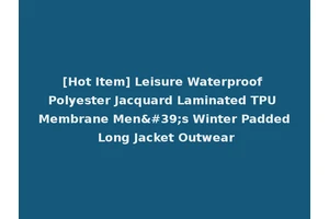 [Hot Item] Leisure Waterproof Polyester Jacquard Laminated TPU Membrane Men's Winter Padded Long Jacket Outwear