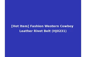 [Hot Item] Fashion Western Cowboy Leather Rivet Belt (HJ0231)