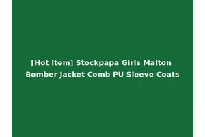 [Hot Item] Stockpapa Girls Malton Bomber Jacket Comb PU Sleeve Coats