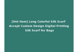 [Hot Item] Long Colorful Silk Scarf Accept Custom Design Digital Printing Silk Scarf for Bags