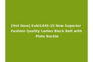 [Hot Item] Eubl1445-15 New Superior Fashion Quality Ladies Black Belt with Plate Buckle