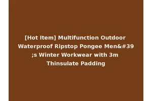 [Hot Item] Multifunction Outdoor Waterproof Ripstop Pongee Men's Winter Workwear with 3m Thinsulate Padding