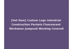 [Hot Item] Custom Logo Industrial Construction Pockets Fluorescent Workwear Jumpsuit Working Coverall