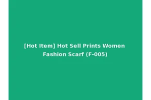 [Hot Item] Hot Sell Prints Women Fashion Scarf (F-005)