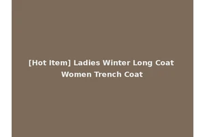 [Hot Item] Ladies Winter Long Coat Women Trench Coat