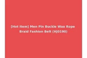 [Hot Item] Men Pin Buckle Wax Rope Braid Fashion Belt (HJ0190)