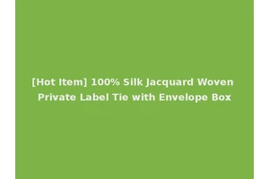 [Hot Item] 100% Silk Jacquard Woven Private Label Tie with Envelope Box