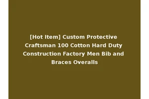 [Hot Item] Custom Protective Craftsman 100 Cotton Hard Duty Construction Factory Men Bib and Braces Overalls