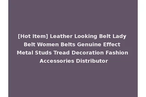 [Hot Item] Leather Looking Belt Lady Belt Women Belts Genuine Effect Metal Studs Tread Decoration Fashion Accessories Distributor