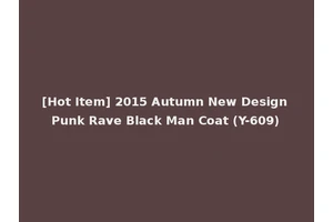 [Hot Item] 2015 Autumn New Design Punk Rave Black Man Coat (Y-609)