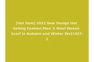[Hot Item] 2021 New Design Hot Selling Fashion Men′ S Wool Woven Scarf in Autumn and Winter Ws21937-1