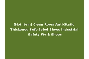 [Hot Item] Clean Room Anti-Static Thickened Soft-Soled Shoes Industrial Safety Work Shoes