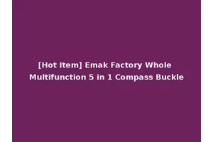 [Hot Item] Emak Factory Whole Multifunction 5 in 1 Compass Buckle
