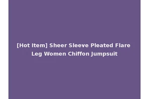 [Hot Item] Sheer Sleeve Pleated Flare Leg Women Chiffon Jumpsuit