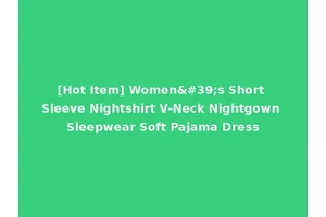 [Hot Item] Women's Short Sleeve Nightshirt V-Neck Nightgown Sleepwear Soft Pajama Dress