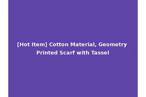 [Hot Item] Cotton Material, Geometry Printed Scarf with Tassel