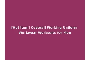[Hot Item] Coverall Working Uniform Workwear Worksuits for Men
