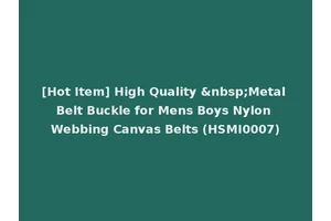 [Hot Item] High Quality &nbsp;Metal Belt Buckle for Mens Boys Nylon Webbing Canvas Belts (HSMI0007)