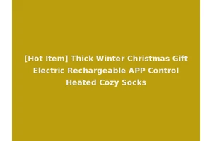 [Hot Item] Thick Winter Christmas Gift Electric Rechargeable APP Control Heated Cozy Socks