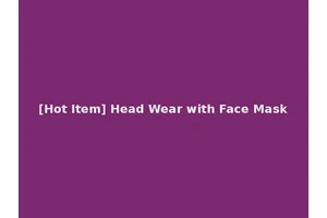 [Hot Item] Head Wear with Face Mask