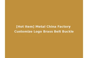 [Hot Item] Metal China Factory Customize Logo Brass Belt Buckle