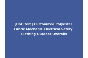 [Hot Item] Customized Polyester Fabric Mechanic Electrical Safety Clothing Outdoor Overalls