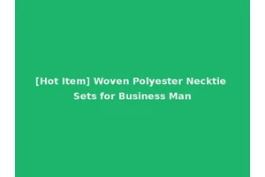 [Hot Item] Woven Polyester Necktie Sets for Business Man