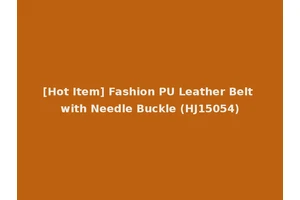 [Hot Item] Fashion PU Leather Belt with Needle Buckle (HJ15054)