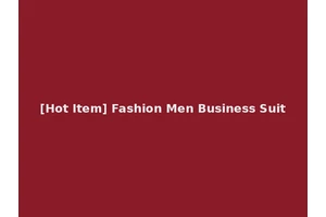 [Hot Item] Fashion Men Business Suit